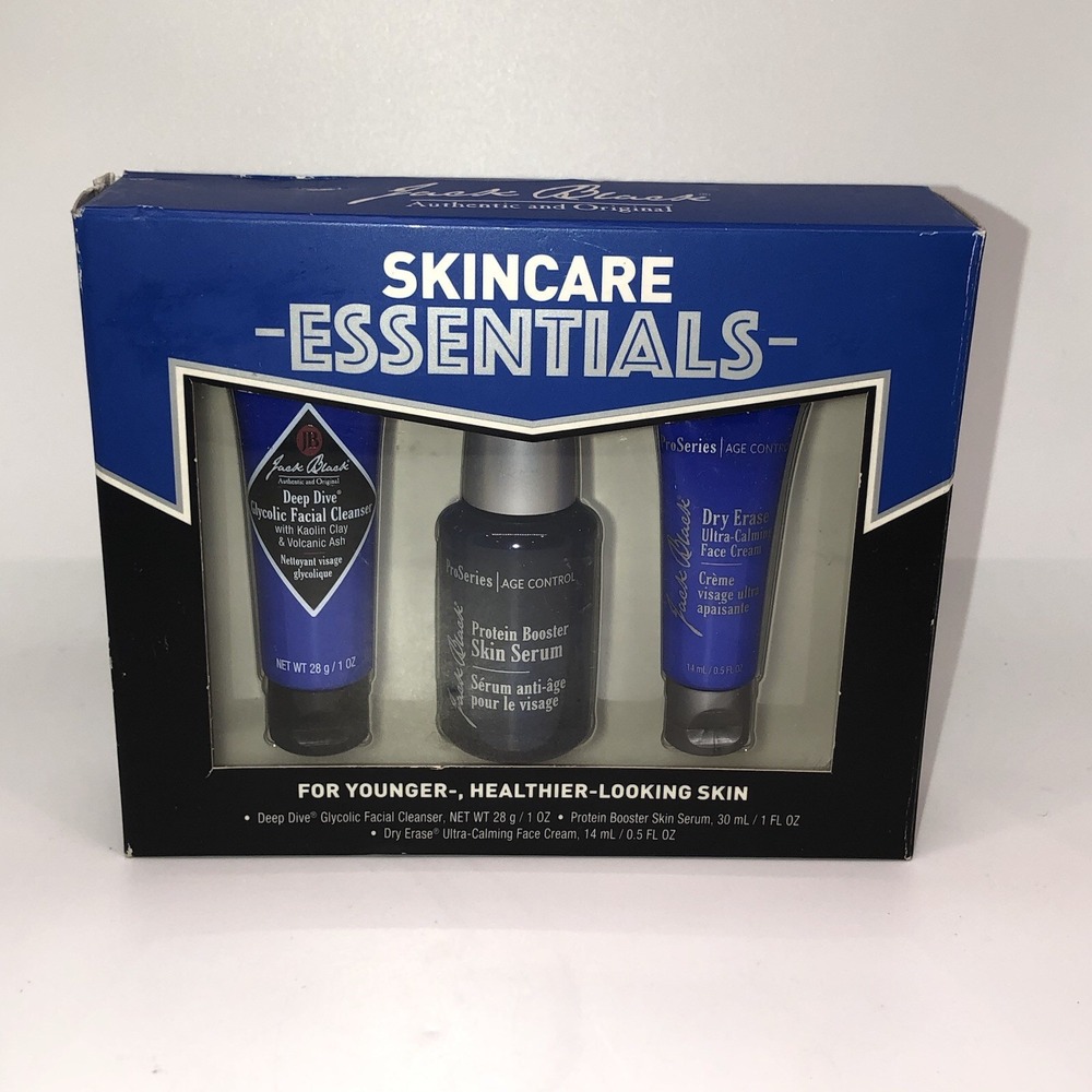 Jack Black Skincare Essentials Age Defying Regimen 3 Steps Travel / Sample Sizes